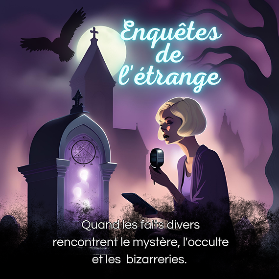 femme tenant un micro dans un cimetière